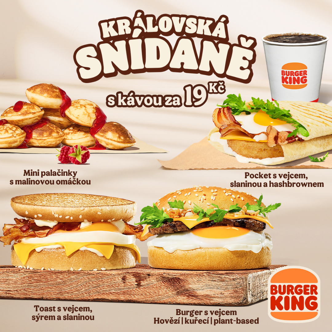 Snídaně v Burger King jsou tady!